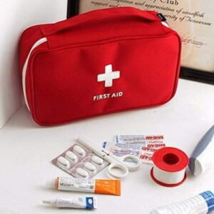 Travel pouch for medicine and emergency first aid kit