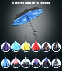 Reverse C Handle, windproof umbrella