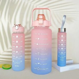 3 Pcs Set Motivational Water Bottles